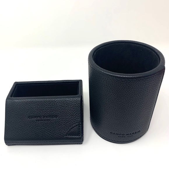 4/$25 Campo Marzio Faux Leather Business Card Desk - Picture 6 of 6